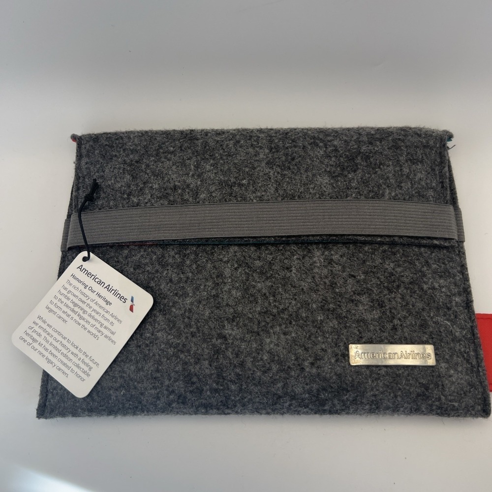 American Airlines Heritage First Class Amenity Pouch With Tags Empty Pouch Only
